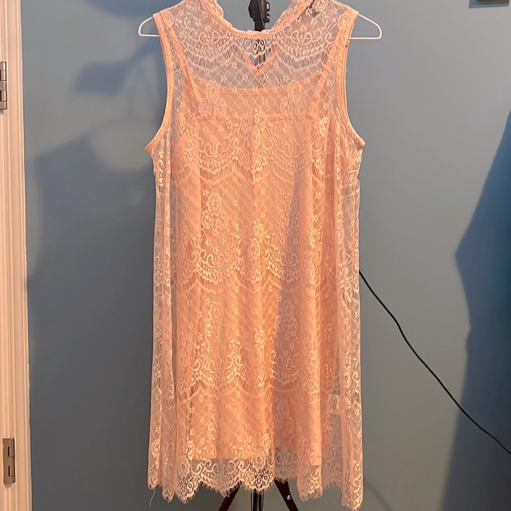 Light pink, floral dress
